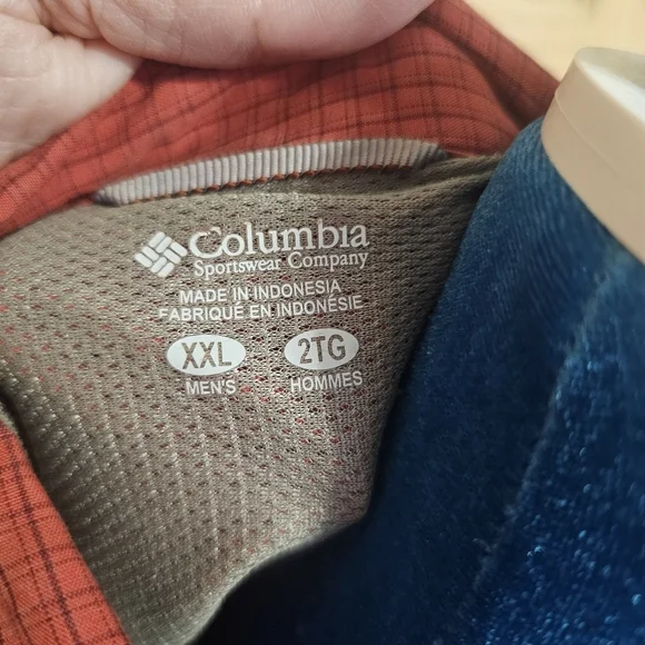 Columbia Red Checkered Men's Shirt XXL Short Sleeve Button Down - Picture 5 of 7